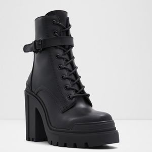 Black combat boots